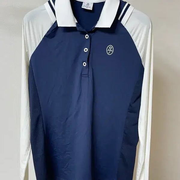 [BUNJANG] Castelbajac Navy Color Block Long Sleeve Polo Shirt / 까스텔바작 네이비 배색 긴팔 폴로티