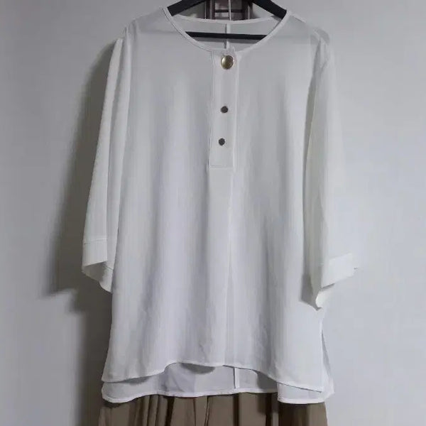 [BUNJANG] White Round Neck Blouse / 화이트 라운드넥 블라우스 99