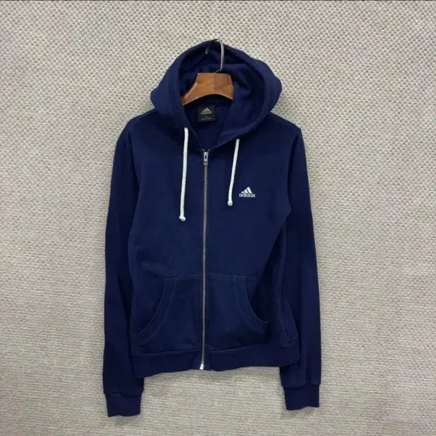 [BUNJANG] Adidas Navy Hooded Zip-Up Jacket / 아디다스 네이비 후드집업