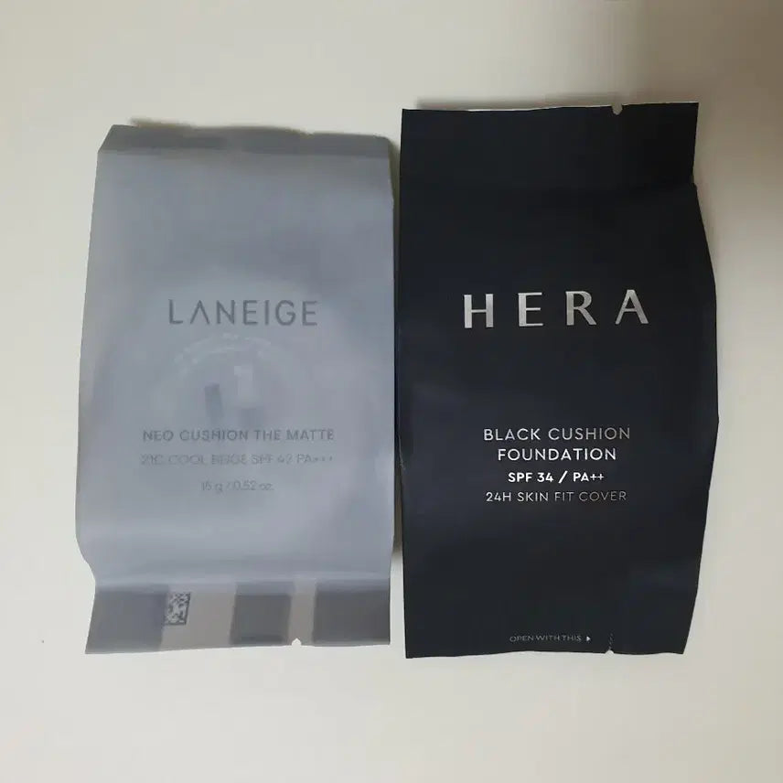 [BUNJANG] Laneige Neo Cushion Matte 21C Refill + HERA Glow/Black Cushion 5g / 라네즈 네오 쿠션 더 매트 21C 리필 + 헤라 글로우/블랙 쿠션 5g