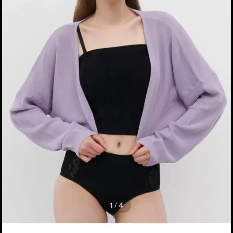 [BUNJANG] SEKANSKEEN Puff Sleeve Bolero Cardigan / SEKANSKEEN 볼레로 가디건 새것
