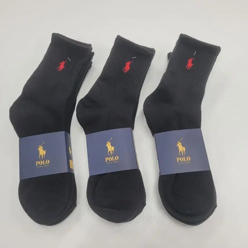 [BUNJANG] Polo Ralph Lauren Black Men's Socks 12-Pair Pack / 폴로 블랙 남자 양말 12켤레