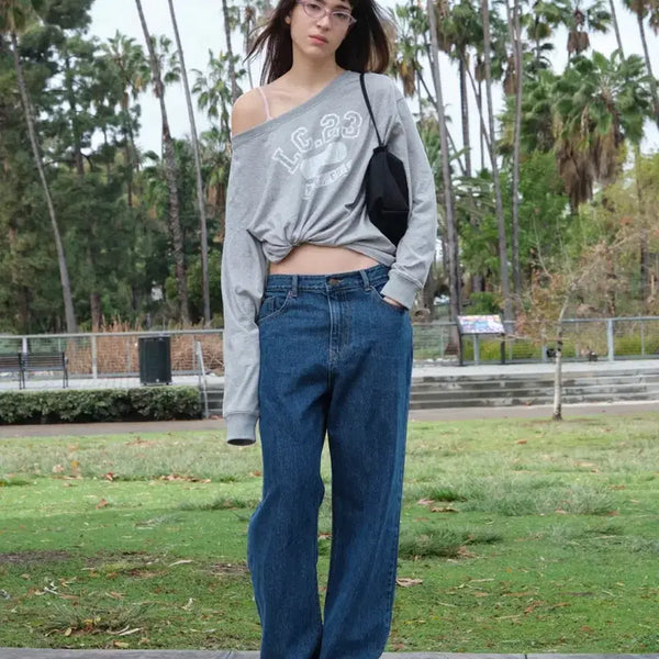 [BUNJANG] LOW CLASSIC Pocket Wide-Leg Jeans - Indigo Blue / 로우클래식 pocket wide-leg jeans_indigo blue