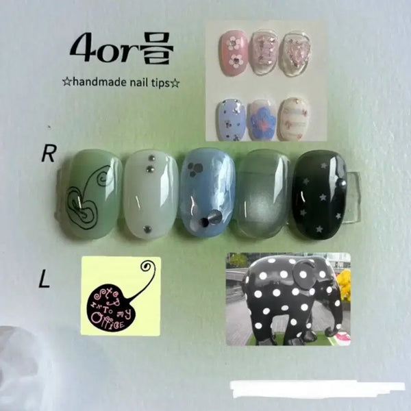 [BUNJANG] Reference Nail Handmade Nail Tips / 레퍼런스네일 네일 네일아트 수제네일팁 수제네일 네일팁 주문제작