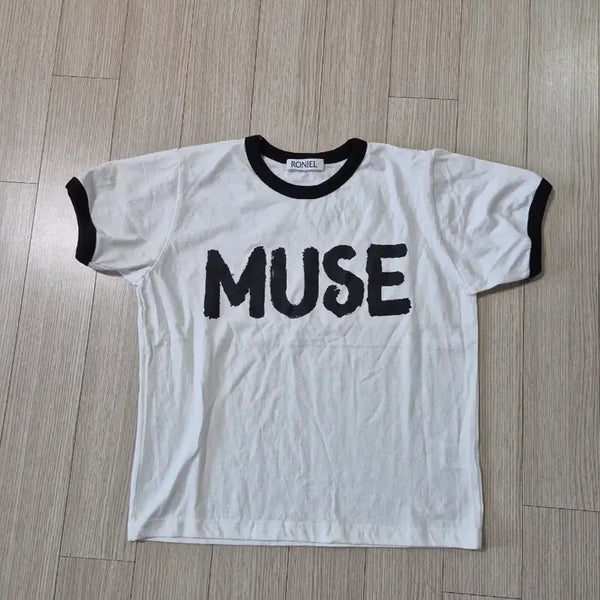 [BUNJANG] Roniel Muse Lettering Ringer T-shirt / 로니엘 뮤즈레터링 링거티
