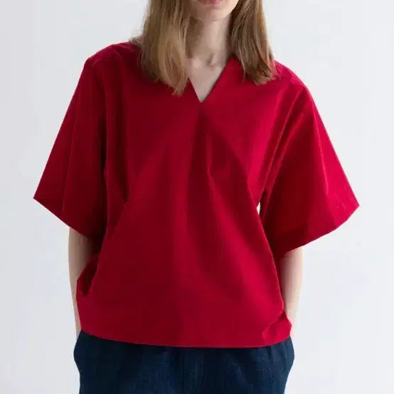 [BUNJANG] Mundal V-Neck Blouse / 문달 브이넥 블라우스 새상품