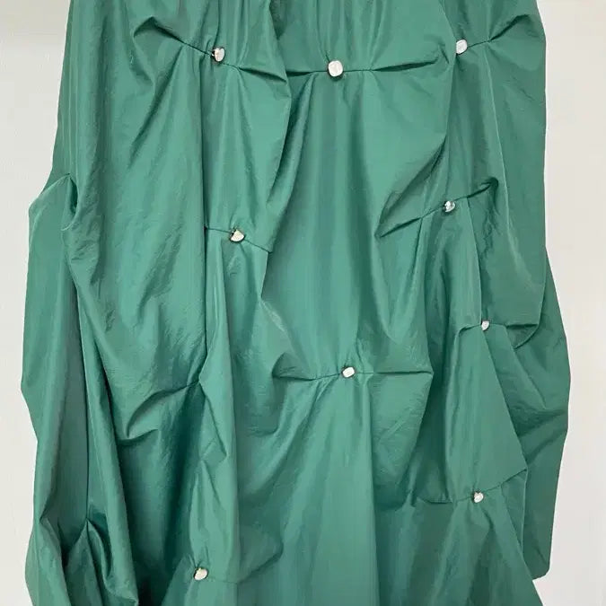 [BUNJANG] Green Shirring Skirt / 그린색 셔링 스커트