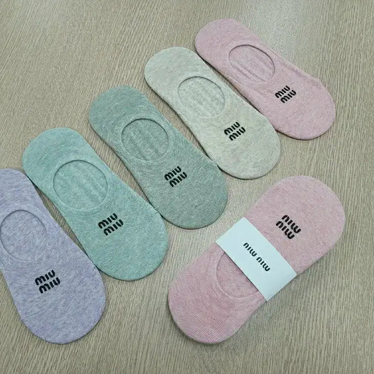 [BUNJANG] Miu Miu Mixed Women's Ankle Socks 10 Pairs / 미우미우 혼합 여자덧신 양말 10켤레