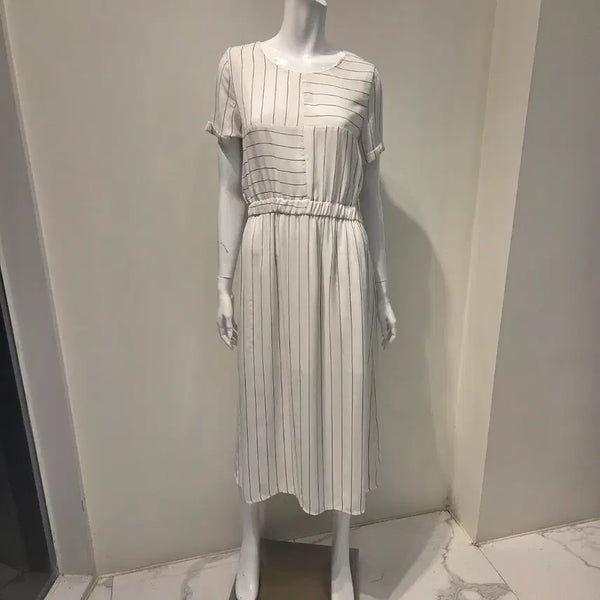 [BUNJANG] Striped Long Dress / 롱원피스 [새상품] 핏보장 세련된 스트라이프 패턴 롱 원피스
