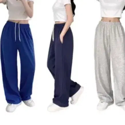 [BUNJANG] High-Waisted Banding Training Long Wide Pants [Charcoal] / 하이웨스트 밴딩 트레이닝 롱 와이드팬츠 [차콜]