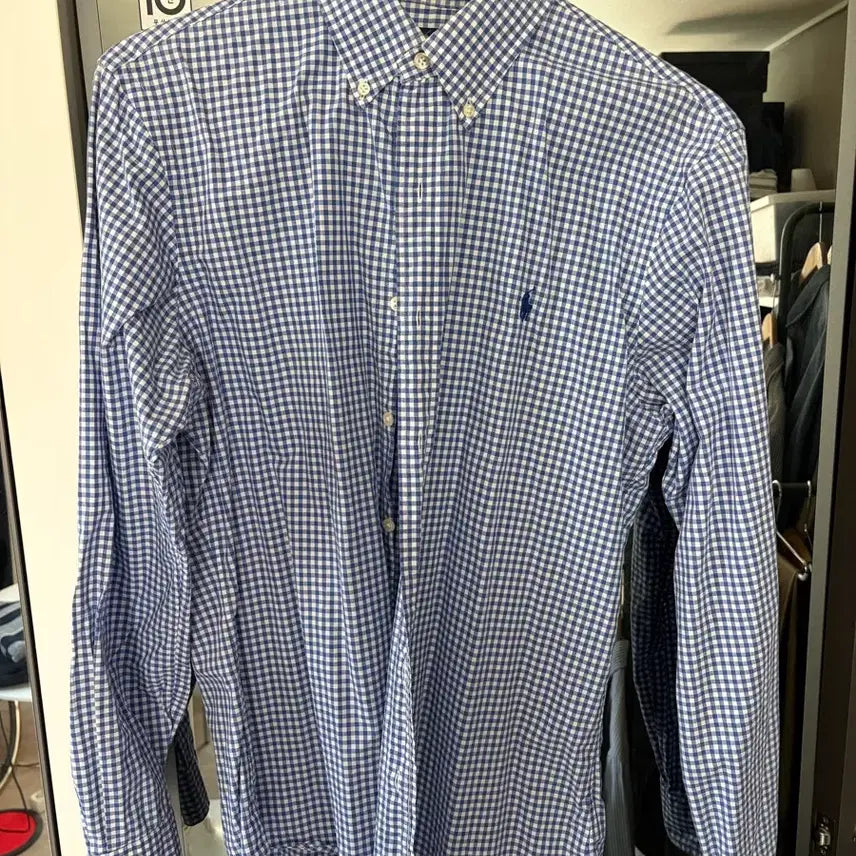 [BUNJANG] Polo Ralph Lauren Blue Gingham Check Shirt / 폴로 랄프로렌 블루 깅엄 체크 셔츠