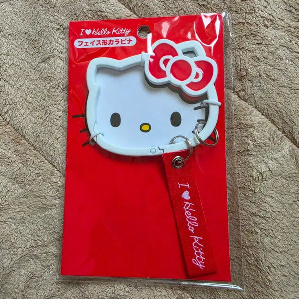 [BUNJANG] Hello Kitty Face Carabiner Red / 헬로키티 얼굴 카라비너 레드