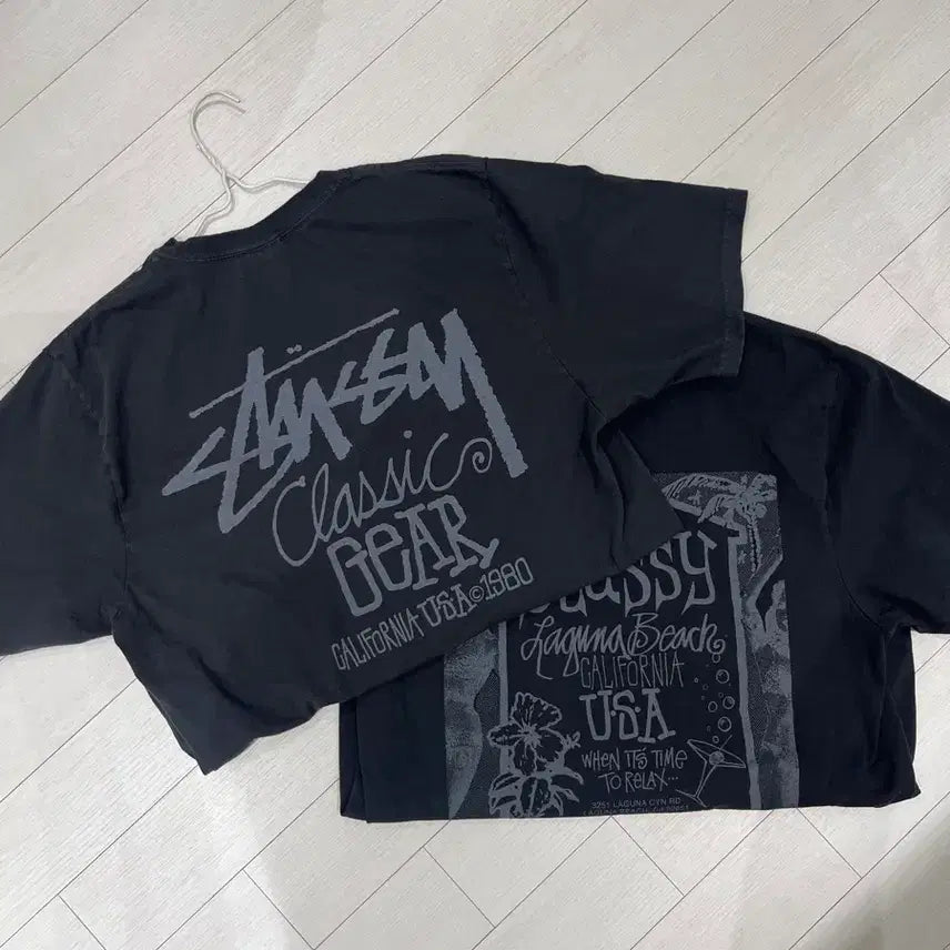 [BUNJANG] Stussy Pigment Dyed Classic Gear T-Shirt Black (Size M) / M 스투시 피그먼트 반팔티