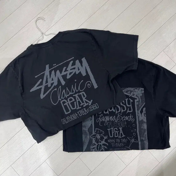 [BUNJANG] Stussy Pigment Dyed Classic Gear T-Shirt Black (Size M) / M 스투시 피그먼트 반팔티
