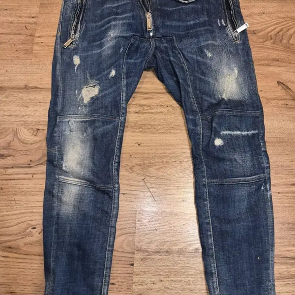 [BUNJANG] DSQUARED2 Diagonal Zipper Jeans Size 50 / 디스퀘어드 사선지퍼청바이크 50