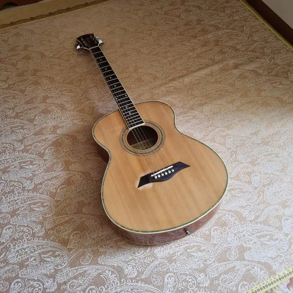[BUNJANG] Dame Lilies 70 OM Body Concert Acoustic Guitar (Small Size) / 입문용 통기타 인기제품 데임 OM바디 기타 작은사이즈 판매합니다