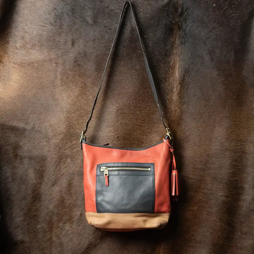 [BUNJANG] Coach 2012 Legacy Colorblock Leather Duffel Bag / 코치 2012 레거시 컬러블럭 레더 더플백