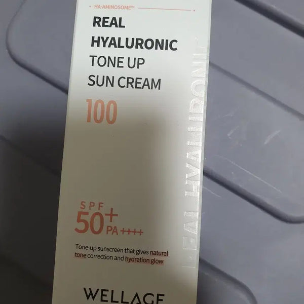 [BUNJANG] Wellage Real Hyaluronic Tone-Up Sun Cream SPF50+ PA++++ 50ml Sealed / 웰라쥬 리얼 히알루로닉 톤업 선크림 50ml 미개봉새제품