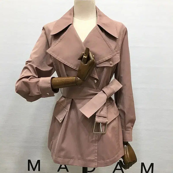 [BUNJANG] MICHAA Belted Trench Jacket (Pink) / 미샤 벨티드 트렌치 자켓(85)