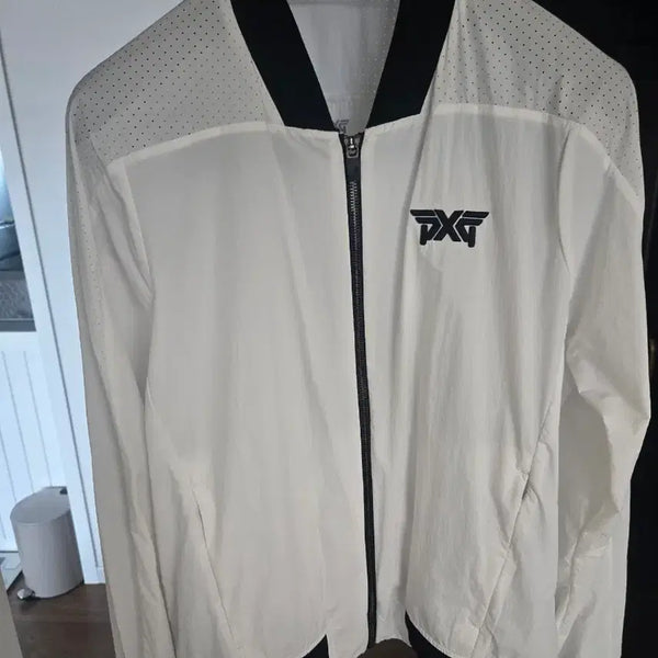 [BUNJANG] PXG Men's White Bomber Golf Jacket / PXG 화이트 봄버 자켓