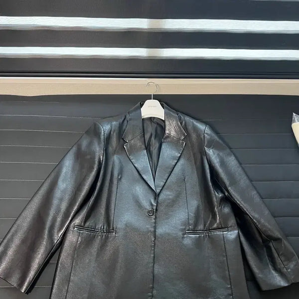 [BUNJANG] Bad Blood Black Leather Jacket / 배드블러드 블랙 레더 자켓