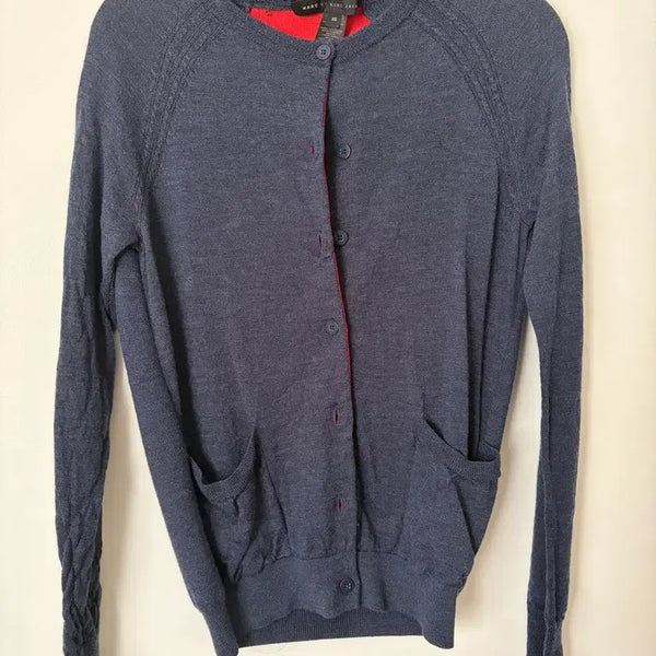 [BUNJANG] Marc by Marc Jacobs Navy Merino Wool Cardigan XS / 마크 바이 마크제이콥스 네이비 가디건 XS