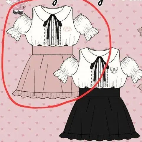 [BUNJANG] My Melody Ribbon Pink Setup Set L / 돈키호테 마이멜로디 지뢰계 리본 핑크 셋업