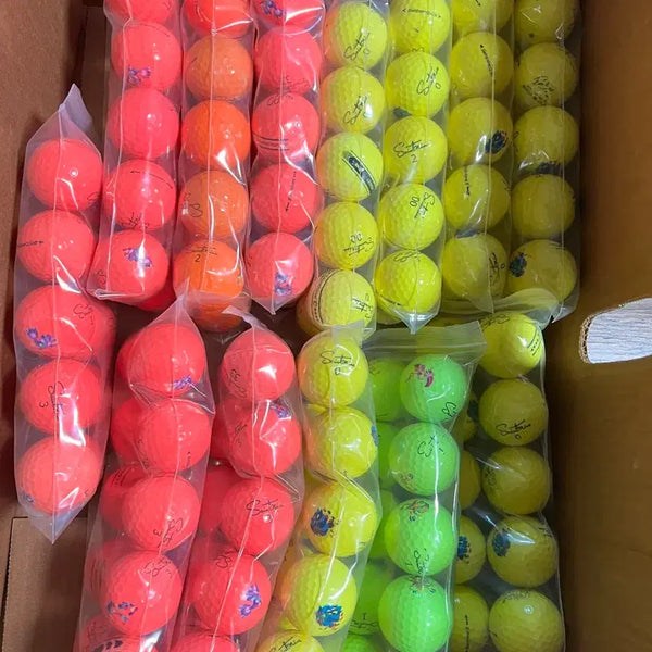 [BUNJANG] Saintnine Golf Balls (Yellow/Orange/Green) - 40 Bags / 세인트나인 골프공 (노랑/주황/초록)