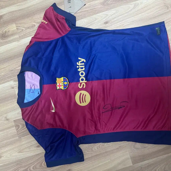[BUNJANG] FC Barcelona 2024-25 Home Stadium Jersey - Lamine Yamal #19 with Official Marking and Autograph / 24-25 바르셀로나 유니폼 라민 야말 마킹 판매합니다.