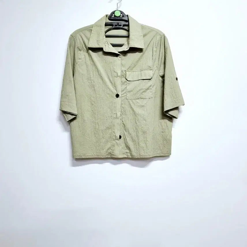 [BUNJANG] Eddie Bauer Khaki 7-Sleeve Shirt Blouse / 에디바우어 카키색 7부 셔츠 블라우스