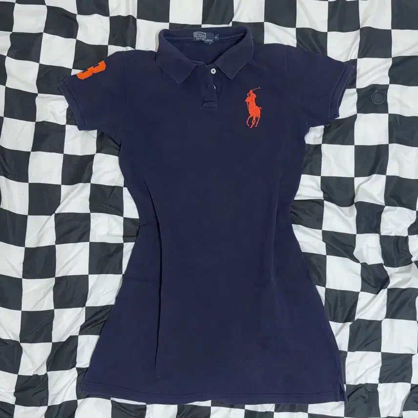 [BUNJANG] Polo Ralph Lauren Big Pony Pique Cotton Polo Shirt Dress M / 폴로 랄프로렌 빅포니 카라티 원피스 M
