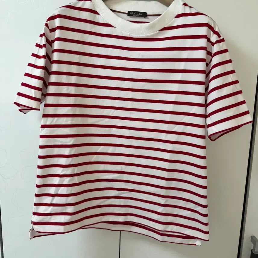 [BUNJANG] Loro Piana Hyun Bin Stripe Short Sleeve T-Shirt M / 로로피아나 현빈 스트라이프 반팔