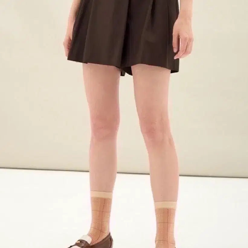[BUNJANG] SJSJ Quilted Culotte Shorts Dark Brown / 한섬 SjSj 턱 퀼로트 반바지  82