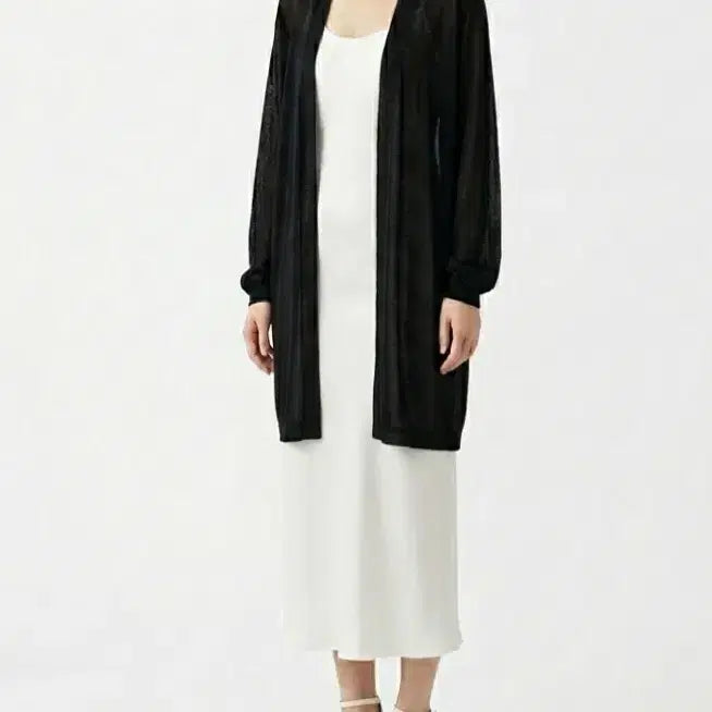 [BUNJANG] Open-Type See-Through Summer Long Cardigan / 오픈형 시스루 여름 롱 가디건