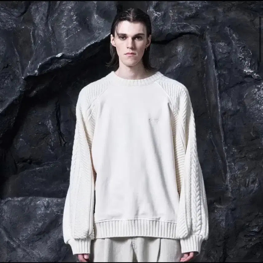 [BUNJANG] Songzio Homme Cable Sweatshirt Size 48 / 송지오옴므 케이블 맨투맨 48