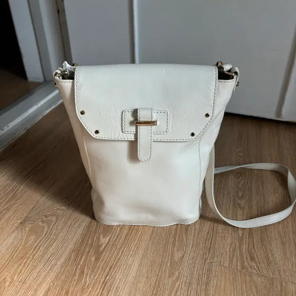 [BUNJANG] MAX&Co. White Leather Shoulder Bag Crossbody Bag / MAX&Co. 화이트 숄더백 크로스백