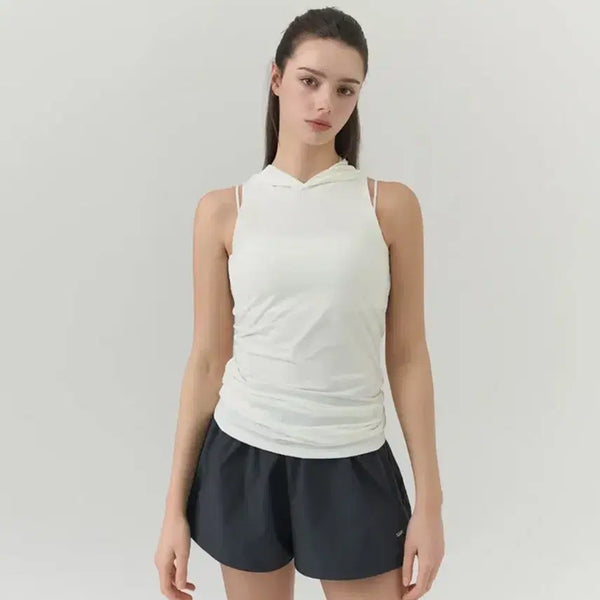 [BUNJANG] Grande Line Active Hood Sleeveless Ivory S / 최종가새상품*그란데라인 엑티브후드 슬리브리스 아이보리 S