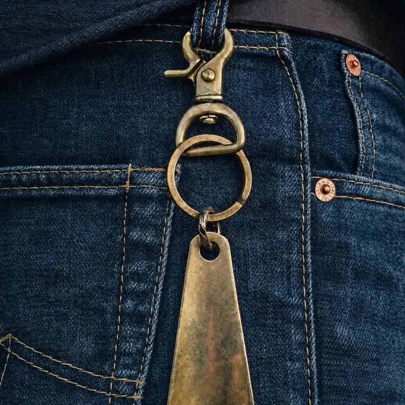 [BUNJANG] Shuhorn Brass Keychain Set with Shoehorn and Swivel Hook / 슈혼 키링세트 아메카지 rrl무드키링