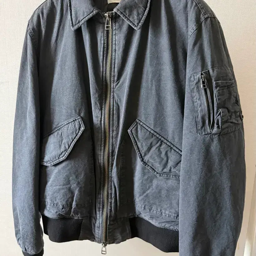 [BUNJANG] ARBAN Flight MA-1 Bomber Jacket - Night Blue / 아르반 플라이트 MA-1 봄버_나이트 블루