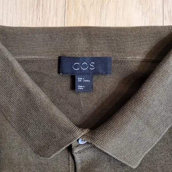 [BUNJANG] COS Knit Short Sleeve Cotton Silk Blend Khaki / (S) COS 니트반팔  카키