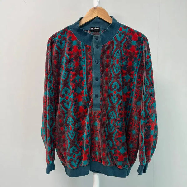 [BUNJANG] Missoni Ethnic Jacquard Henley Pullover / [L] 미쏘니 에스닉 자카드 헨리넥 풀오버