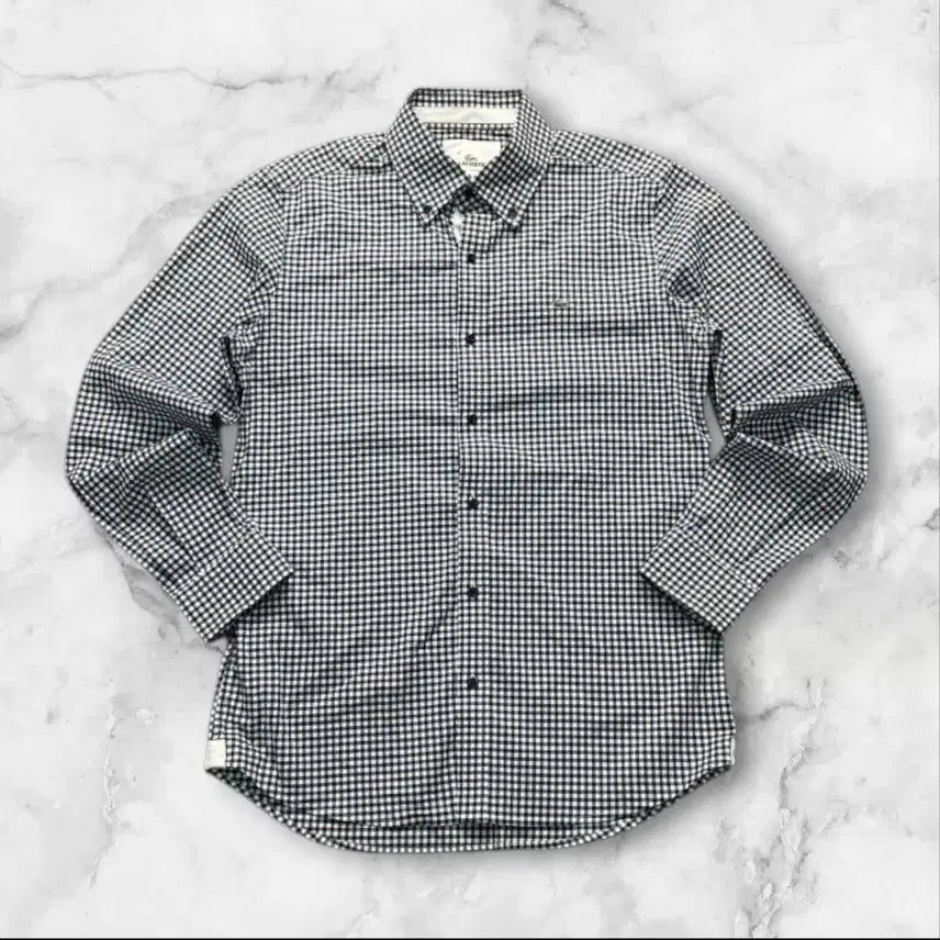 [BUNJANG] Lacoste Long Sleeve Checkered Shirt Size 95 / 라코스테 긴팔 체크셔츠 95