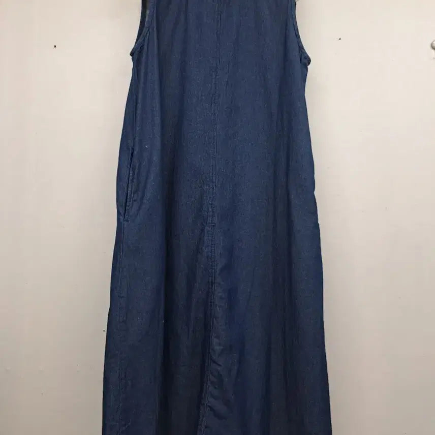 [BUNJANG] Denim Sleeveless Long Dress / 데님 민소매 원피스
