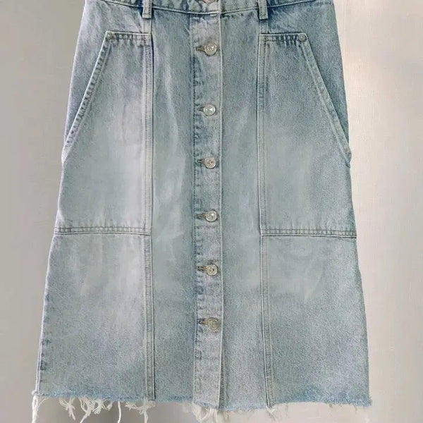 [BUNJANG] AllSaints Bonnie Denim Midi Skirt / 올세인츠 보니 데님 미디 스커트 (UK 4 / US 0)