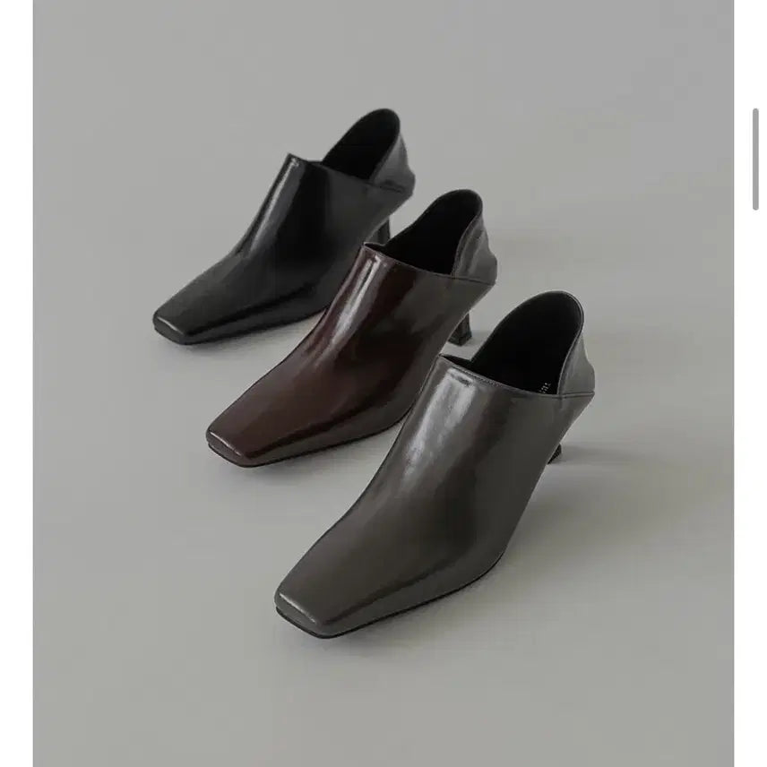 [BUNJANG] Zigzag Square Middle Heel (Black, 230mm) / 지그재그 스퀘어 미들힐(블랙, 230)