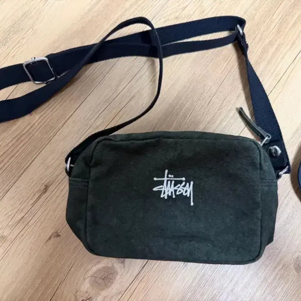 [BUNJANG] Stussy Canvas Side Pouch Washed Black / 스투시 캔버스 사이드 파우치 워시드 블랙