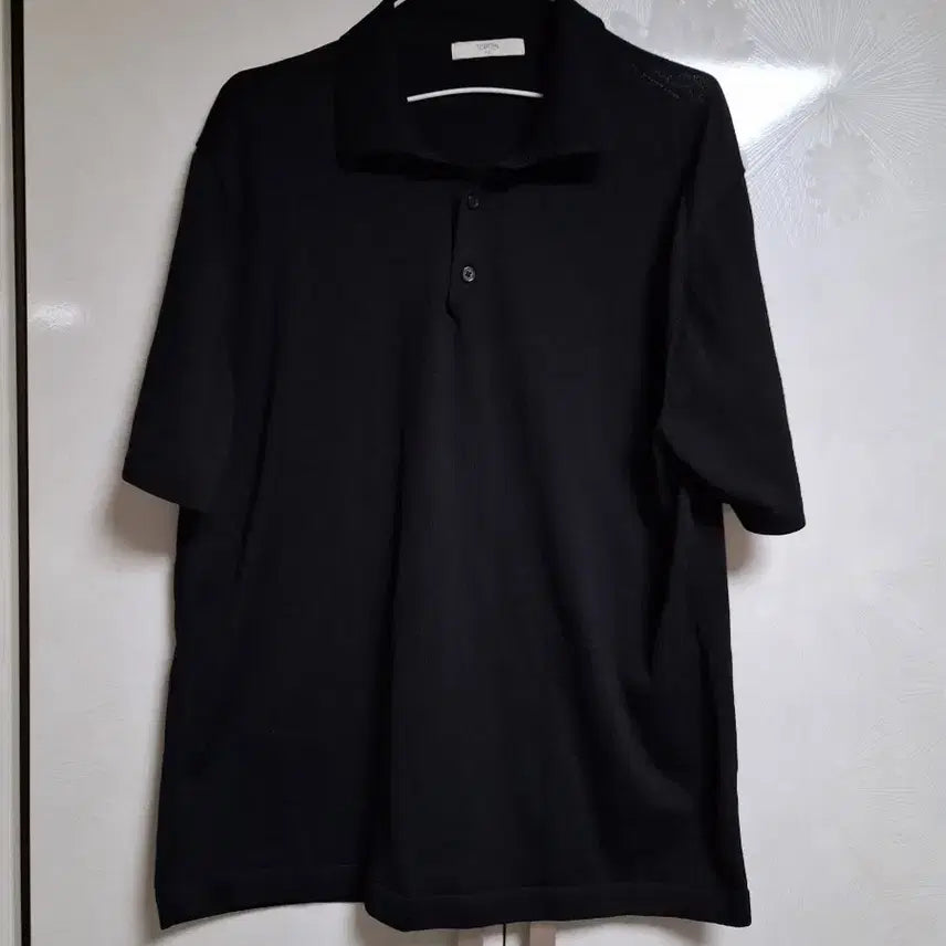 [BUNJANG] TOPTEN Black Short Sleeve Polo Shirt / 탑텐 블랙 반팔 폴로 셔츠. 110