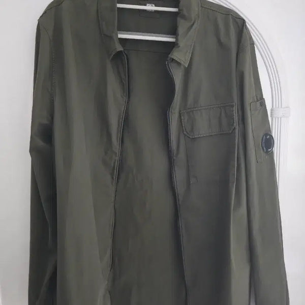 [BUNJANG] C.P. Company Khaki Men's Shirt Jacket / C.P.컴퍼니 카키색 남성 셔츠 자켓
