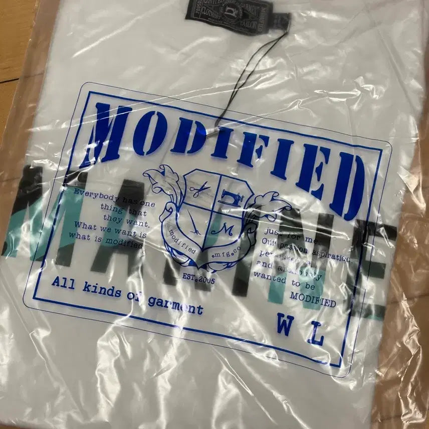 [BUNJANG] Modified Short Sleeve T-Shirt White L / 새상품 MODIFIED 모디파이드 반팔티 티셔츠 화이트 L사이즈