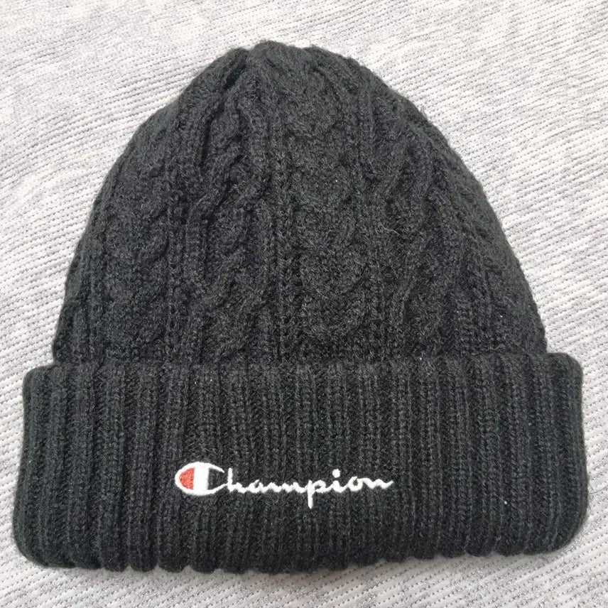[BUNJANG] Champion Cable Knit Beanie Hat / 챔피온 꽈베기 니트 비니 모자